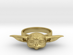 The Child Ring size6 Baby Yoda in Natural Brass