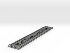 Nameplate USS Delaware SSN-791 in Natural Silver