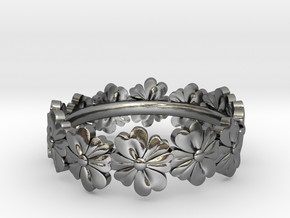 Flowers All Around in Polished Silver: 6.25 / 52.125