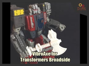 Transformers TR Broadside's VibroAxe in White Natural Versatile Plastic