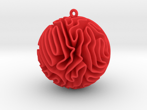 Coral Christmas Bauble in Red Processed Versatile Plastic