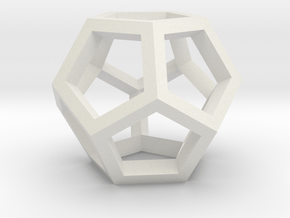  lawal 18mm v2 skeletal dodecahedron gmtrx  in White Natural Versatile Plastic