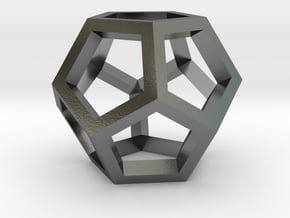  lawal 18mm v2 skeletal dodecahedron gmtrx  in Polished Silver