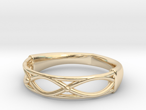 Celtic Weave Ring 2 in 14K Yellow Gold