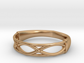 Celtic Weave Ring 2 in Polished Bronze