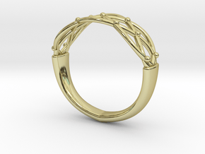 Celtic Weave Ring in 18k Gold Plated Brass
