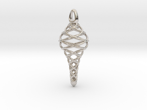 Raindrop in Motion Pendant 1 in Platinum