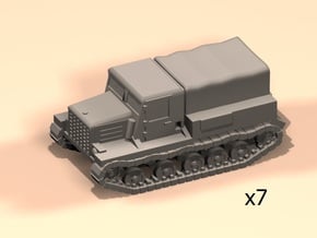 6mm Ya-12 artillery tractor x7 in Tan Fine Detail Plastic