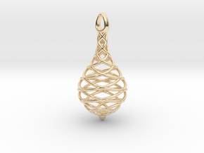 Raindrop in Motion Pendant 3 in 14K Yellow Gold