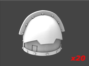 Blank Reinforced Shoulderpads x20 in Smooth Fine Detail Plastic