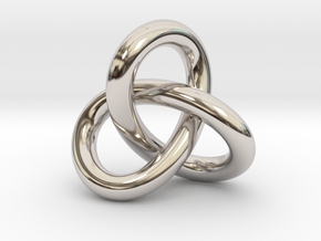 Trefoil Knot Pendant in Platinum