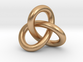 Trefoil Knot Pendant in Natural Bronze