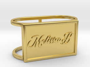 Melissa B TwinRing in Polished Brass