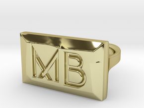 MB Ring in 18k Gold Plated Brass