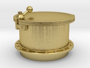 1/32 scale Oil filling hatch in Natural Brass