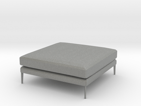 Miniature 1:24 Sofa/Pouf in Gray PA12: 1:24