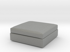 Miniature 1:24 Sofa/Pouf in Gray PA12: 1:24