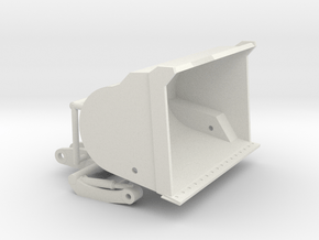 1/50th High Tip Front end loader bucket in White Natural Versatile Plastic