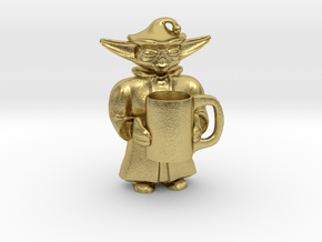 Goblin Child Santa  in Natural Brass