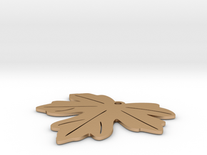 Maple Leaf earring in Natural Bronze