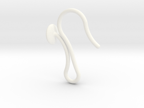 Universal Hook For Earrings in White Processed Versatile Plastic