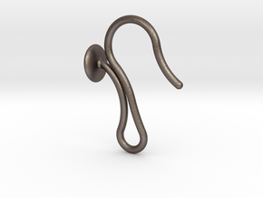 Universal Hook For Earrings in Polished Bronzed Silver Steel
