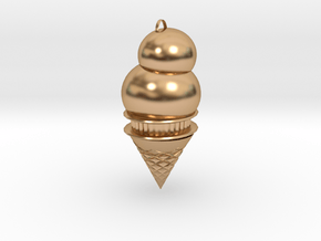 Ice cream_Summer food in Polished Bronze