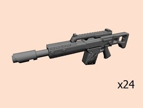 28mm LG36 laser rifle in Tan Fine Detail Plastic