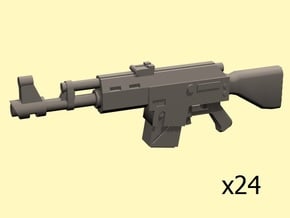 28mm SciFi LK-47 laser rifles x24 in Tan Fine Detail Plastic