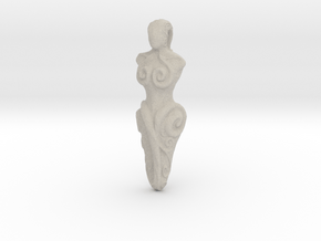 Spiral Goddess Pendant in Natural Sandstone