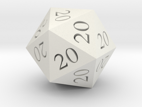 All Twenties D20 - Original version in White Natural Versatile Plastic