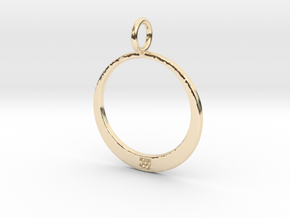 LKP Women's oval pendant in 14K Yellow Gold