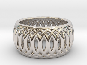 Ring of Rings - 18.5mm Diam in Rhodium Plated Brass