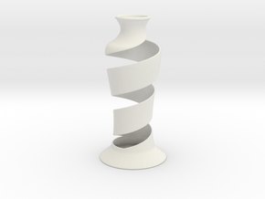 Ribbon Vase in White Natural Versatile Plastic