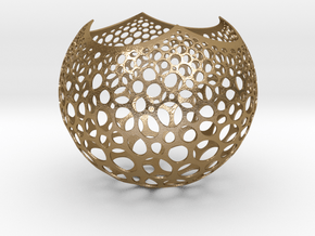 Stereographic Voronoi Sphere in Polished Gold Steel