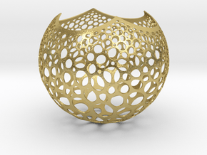 Stereographic Voronoi Sphere in Natural Brass