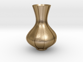 Modern Vase in Polished Gold Steel