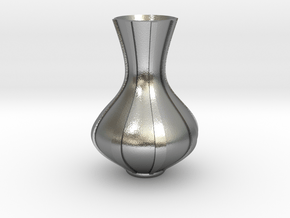Modern Vase in Natural Silver