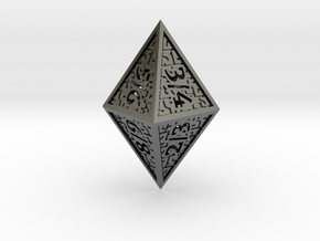 Hedron D8 Tarmogoyf (Hollow), balanced die in Polished Silver