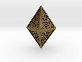 Hedron D8 Tarmogoyf (Hollow), balanced die in Polished Bronze