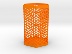 Pen holder in Orange Processed Versatile Plastic