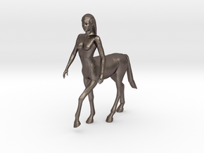 Beautiful Female Centaur in Polished Bronzed Silver Steel