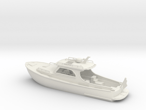 Yacht 01.HO Scale (1:87) in White Natural Versatile Plastic