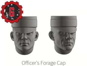 28mm Heroic Scale Officer's Forage Cap (50 heads) in Tan Fine Detail Plastic