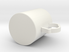 Mug in White Natural Versatile Plastic: Medium