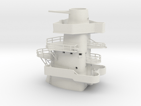 1/144  USS BB59 Tower above MK51 Platform in White Natural Versatile Plastic