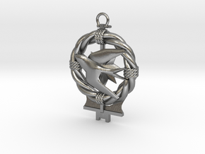 The mariner's pendant in Natural Silver: Large