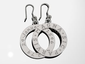 Uncharted Earrings in Polished Silver