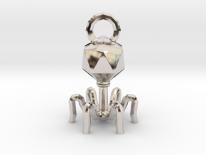 Bacteriophage in Rhodium Plated Brass
