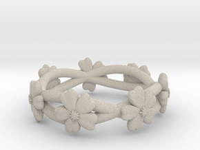 Forget Me Not Ring in Natural Sandstone: 6 / 51.5